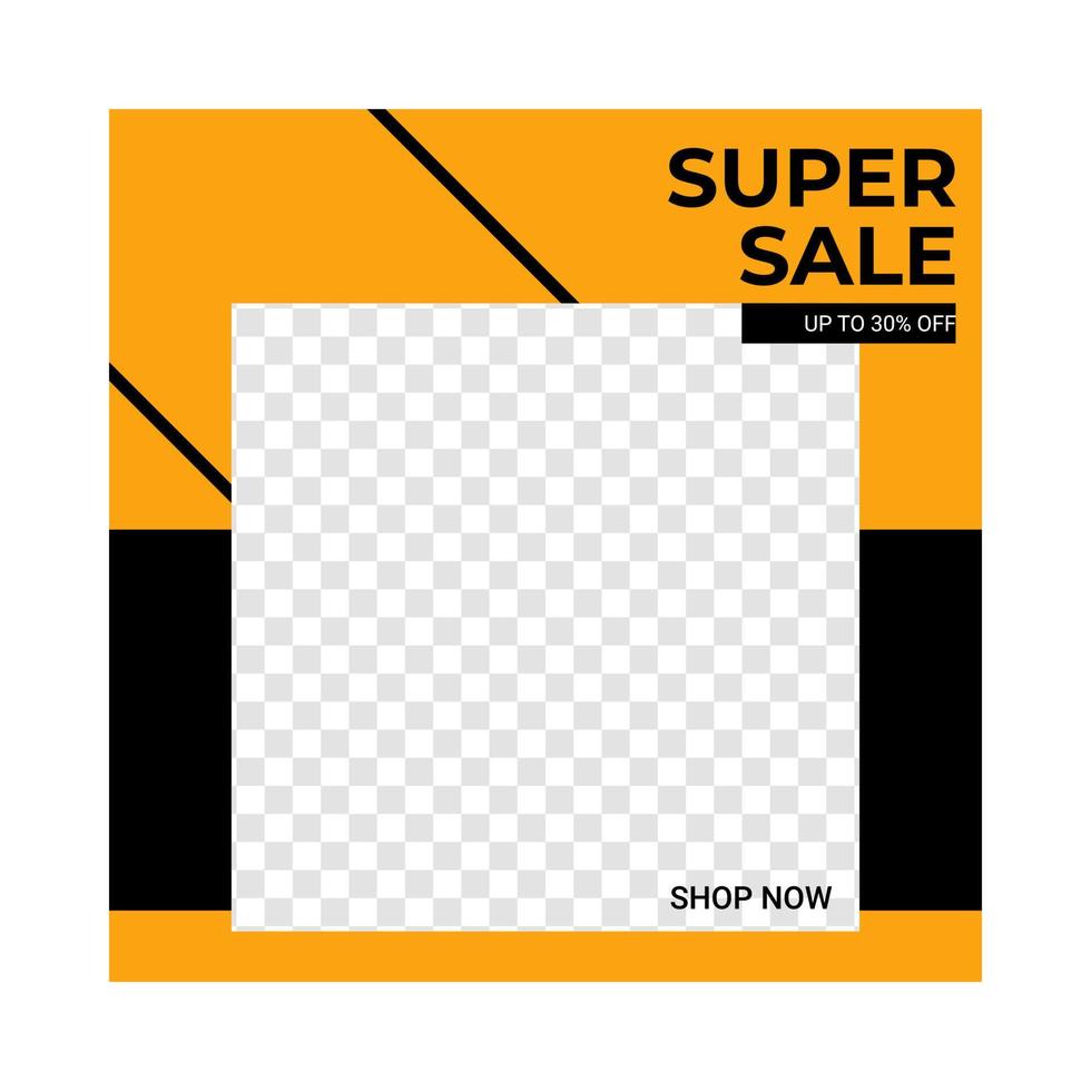 Modern Social Media Post Template Vector Design, Posters, Flyers, Digital Promotional Banners With Simple and Unique Designs, Frames for Online Sales