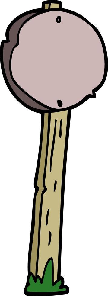 cartoon doodle sign post vector