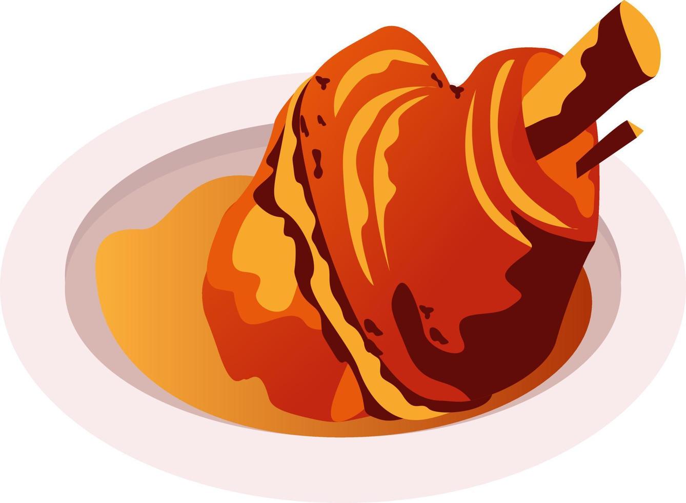 pork knuckle tradition bavarian food.vector illustration vector