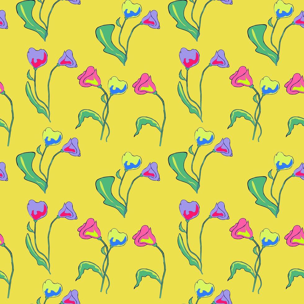 seamless pattern floral vector