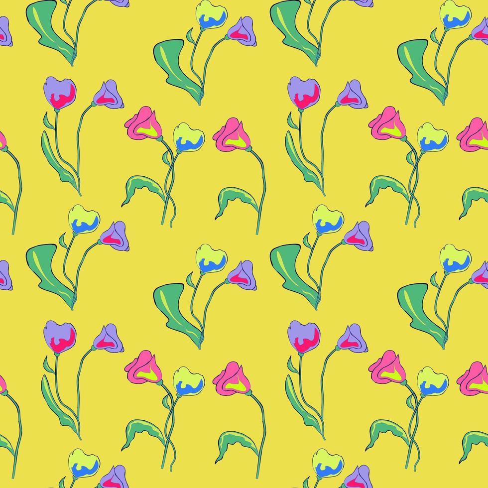 seamless pattern floral vector