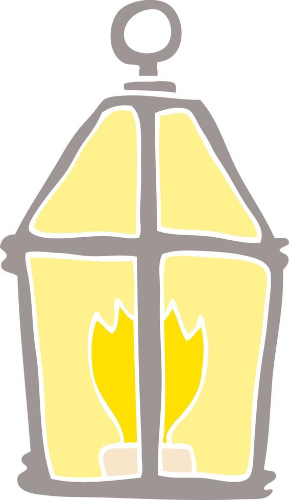 cartoon doodle old lantern vector