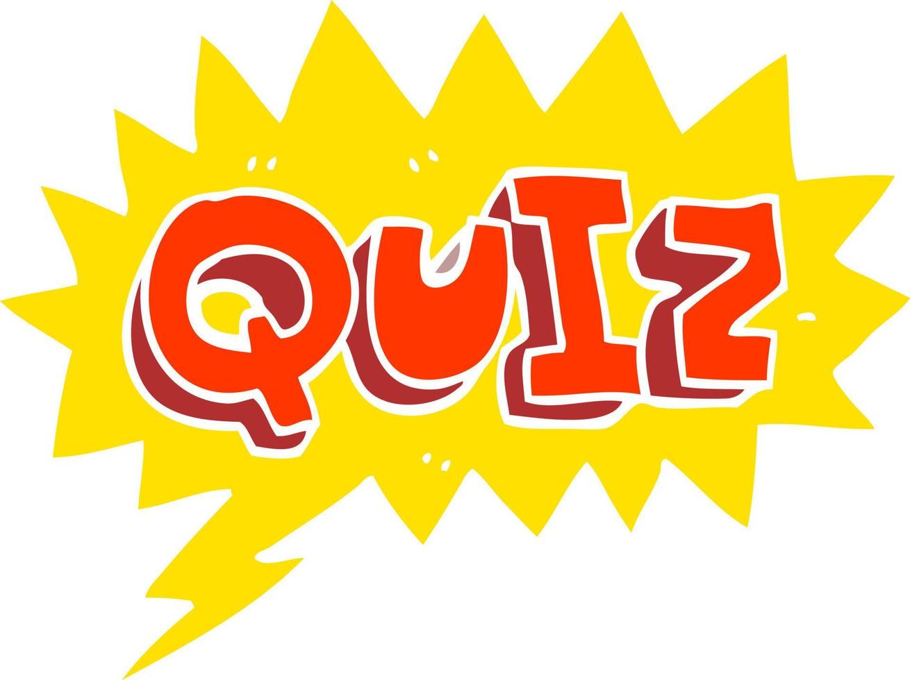 cartoon doodle font quiz vector