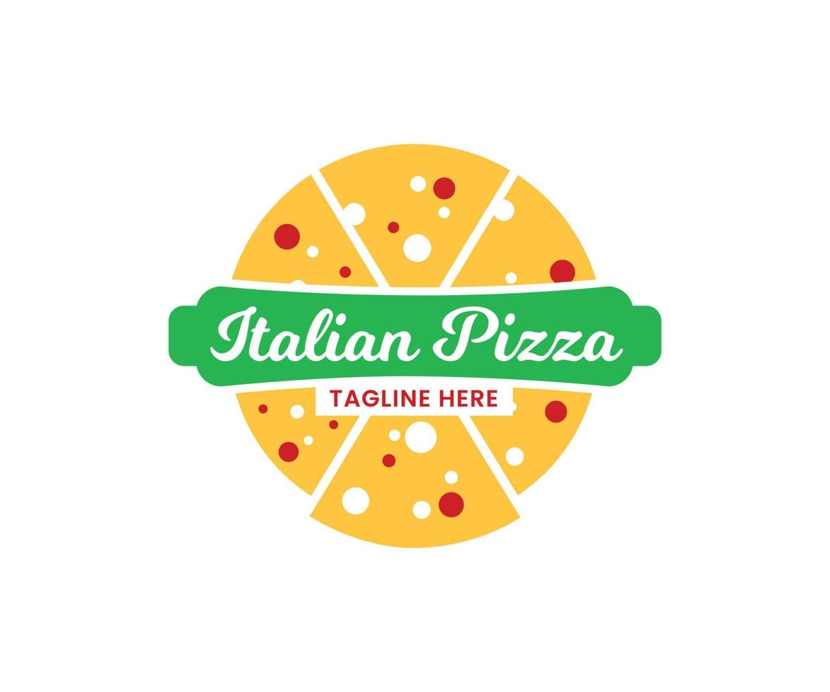 plantilla de diseño de logotipo de pizza creativa vector