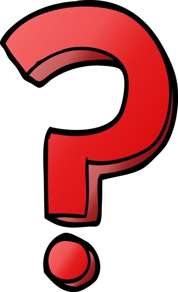 cartoon doodle question mark vector