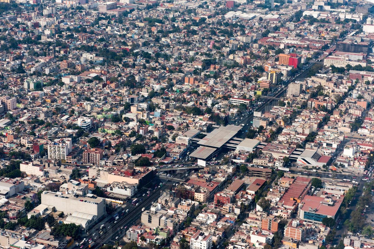 mexico city aerial view cityscape panorama photo