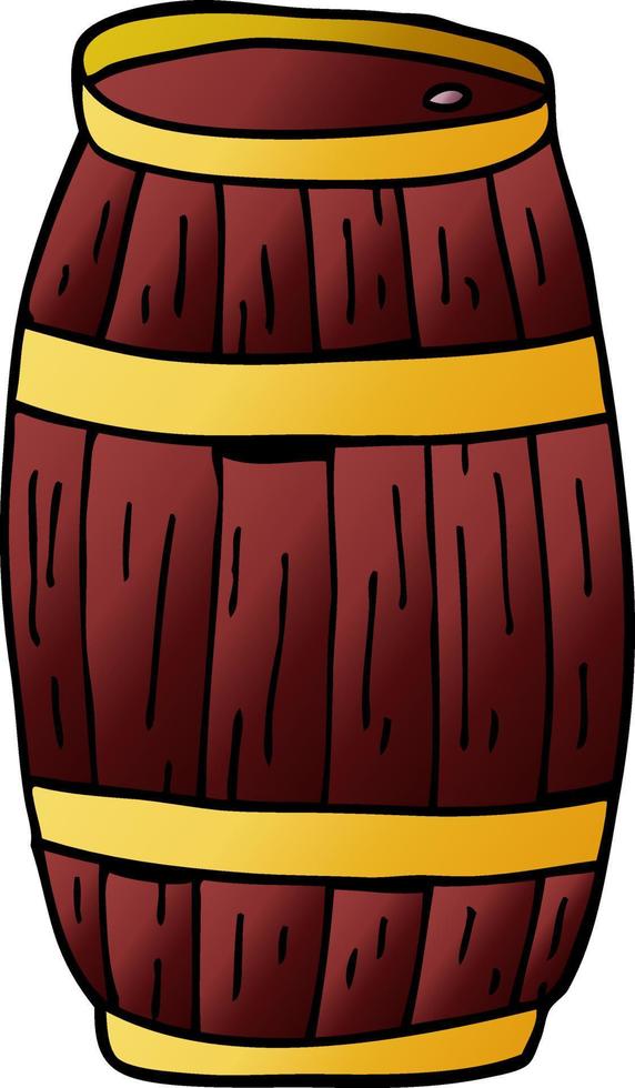 cartoon doodle of a barrel vector