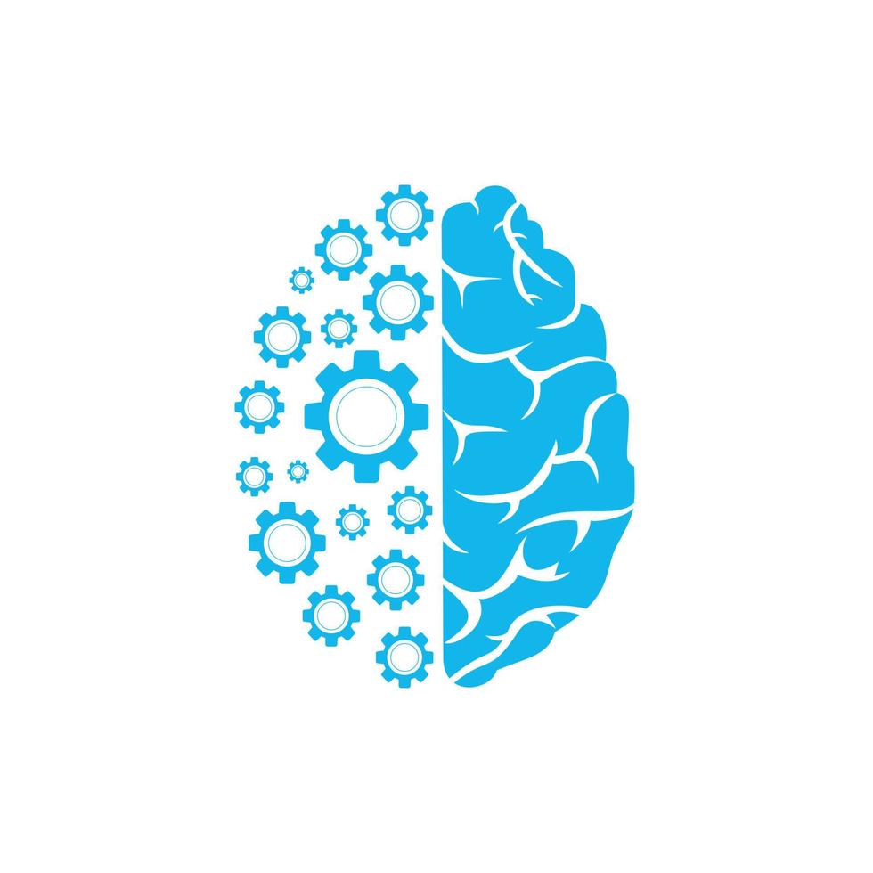 diseño de logotipo de configuración cerebral. Este es un logotipo de empresa de alta resolución, creativo y único. Puede usar este logotipo para su empresa y sitio web. vector