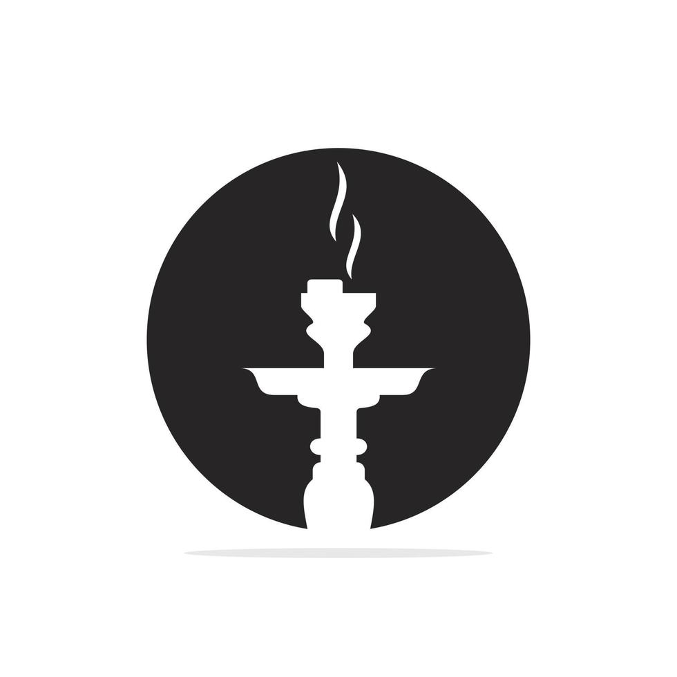 Hookah logo template.  Hookah club.  Bar. Hookah lounge cafe, Arabian bar or house, shop. vector illustration