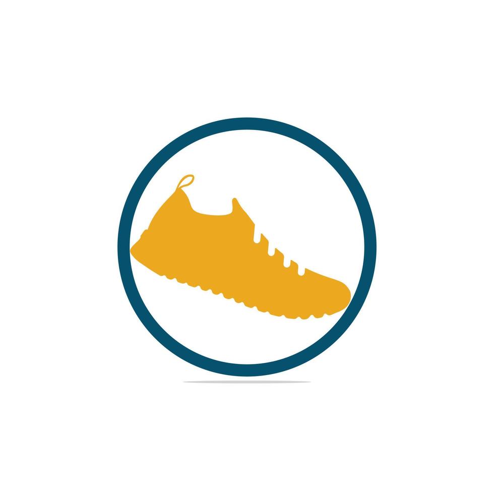 icono de zapatillas de tenis. diseño de sombra pequeña. ilustración vectorial vector