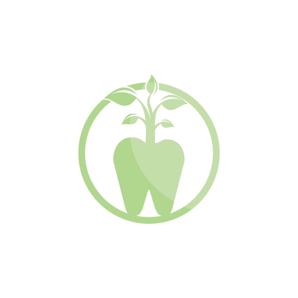 plantilla de diseño de logotipo de vector de planta dental. plantilla de logotipo de vector de planta dental.