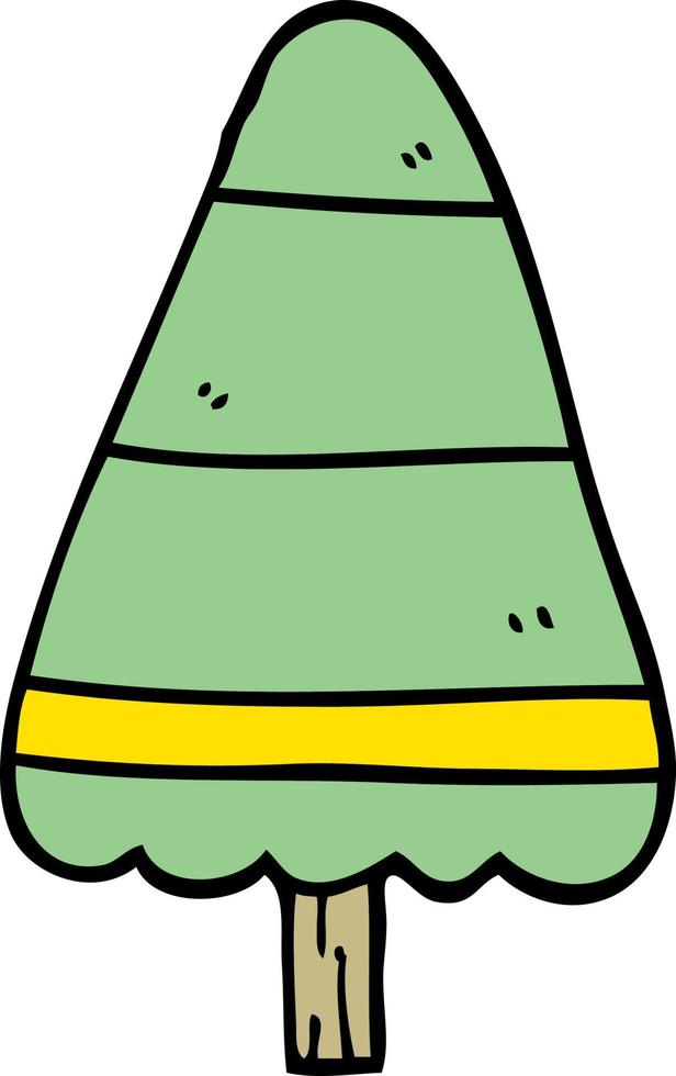 cartoon doodle christmas tree vector
