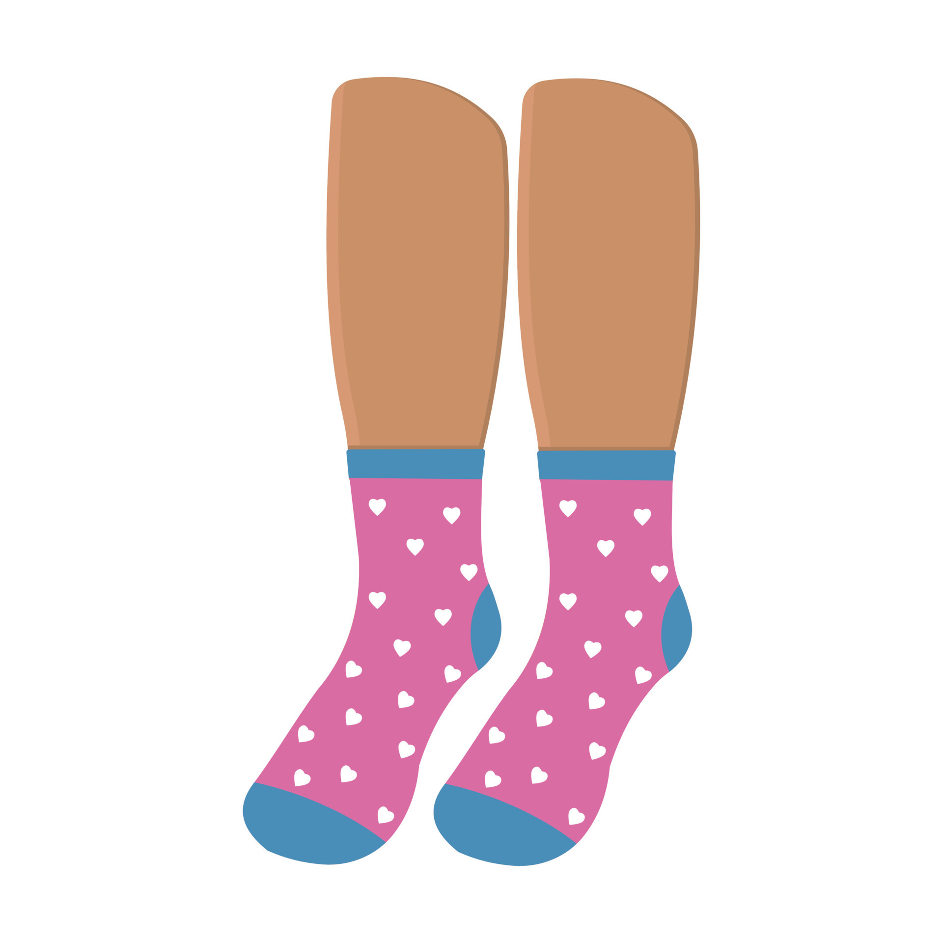 Colored socks on feet, color vector isolated cartoonstyle illustration 12188576 Vector Art at
