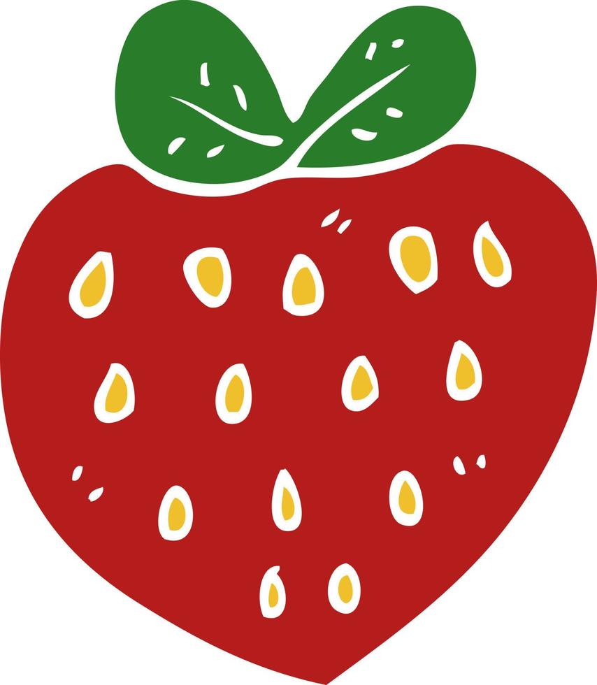 cartoon doodle strawberry fr vector