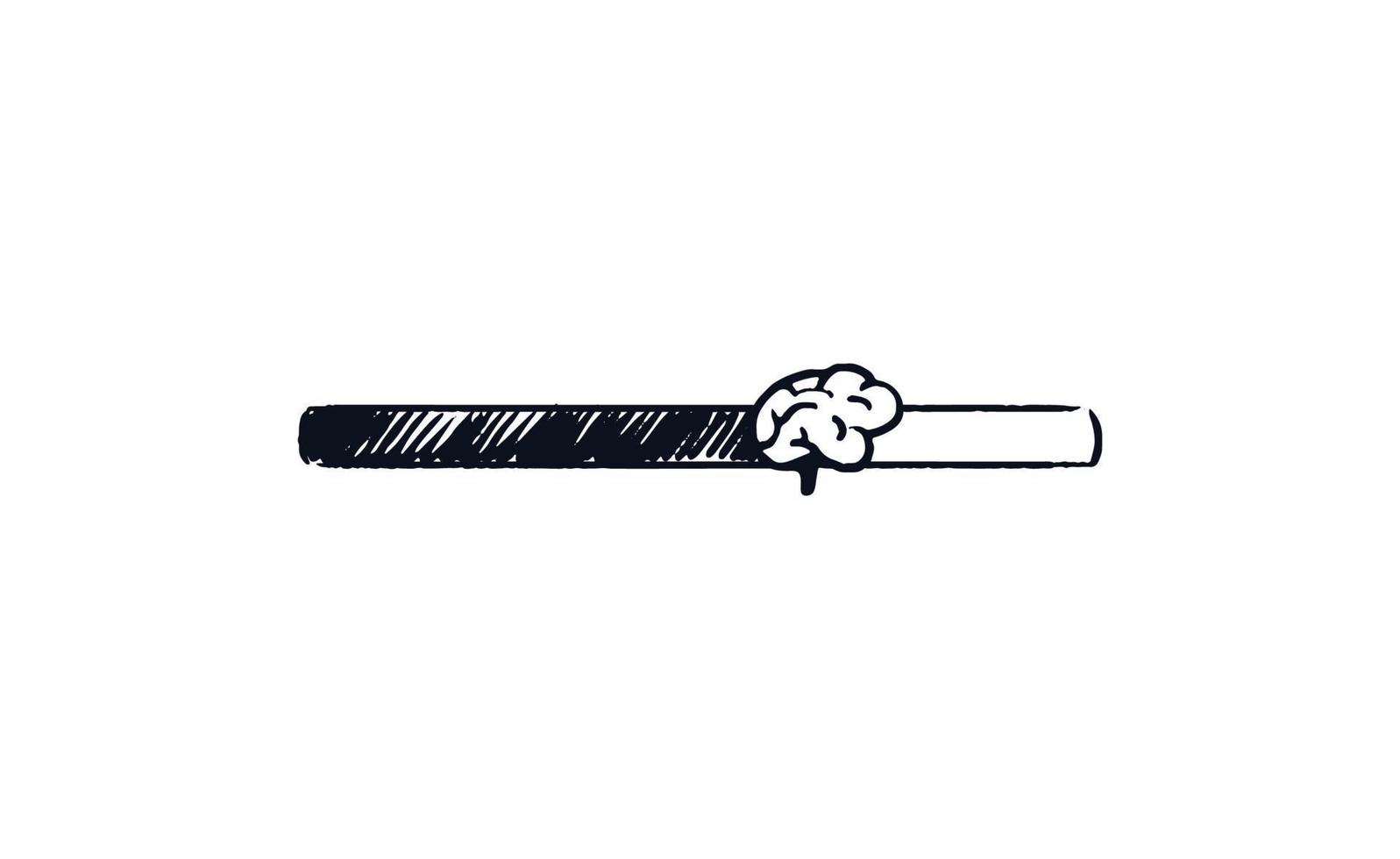 Doodle brain loading bar. Hand drawn progress bar with human brain loading status. Black on white shaded knowledge uploading bar. Intelligence concept isolated vector illustration.