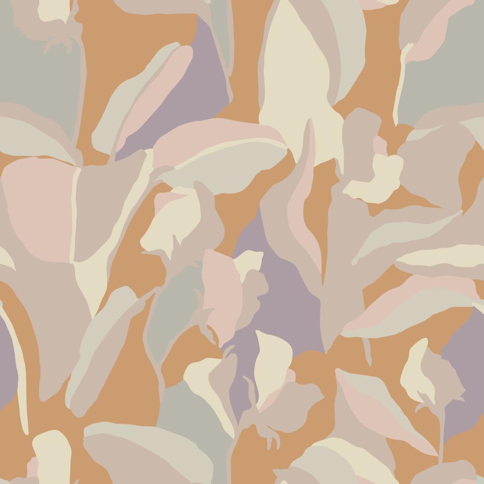 Vector abstract flower illustration seamless repeat pattern