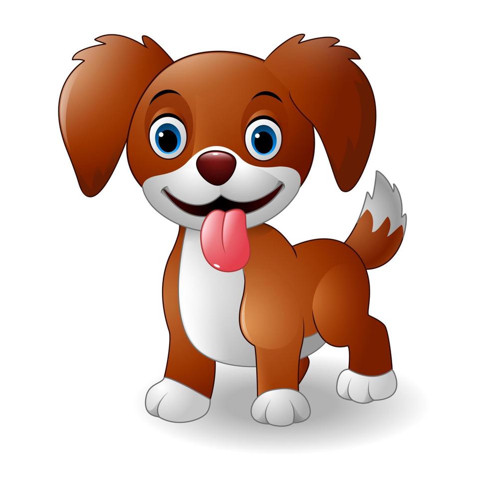 Vector illustration of Cute baby dog cartoon