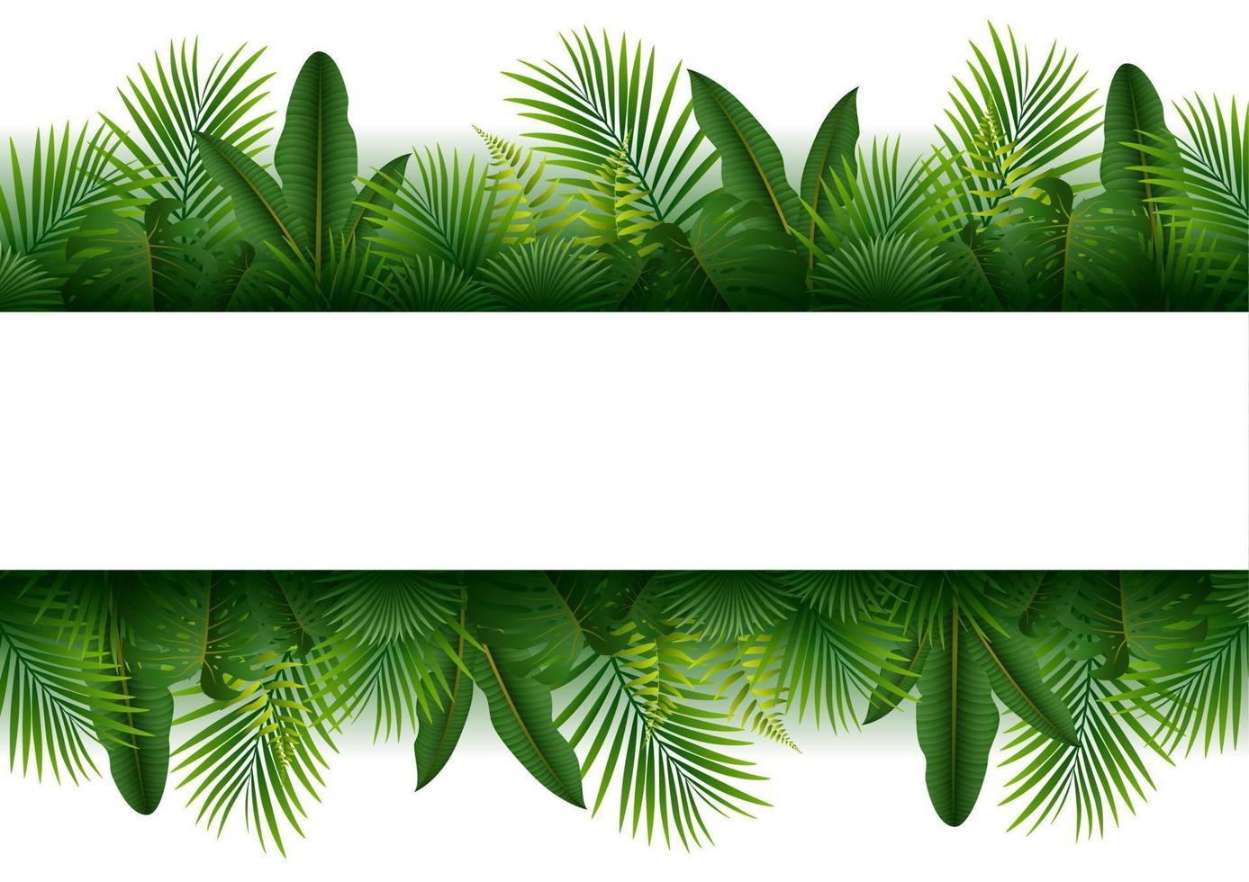 Blank sign with Tropical forest background vector