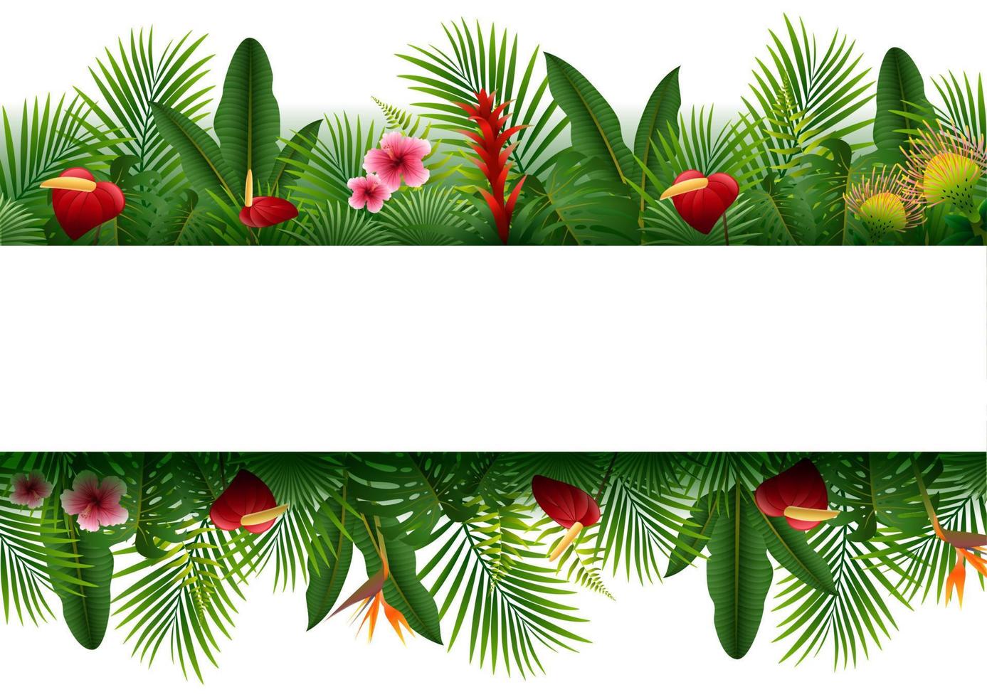 Blank sign with Tropical forest background vector