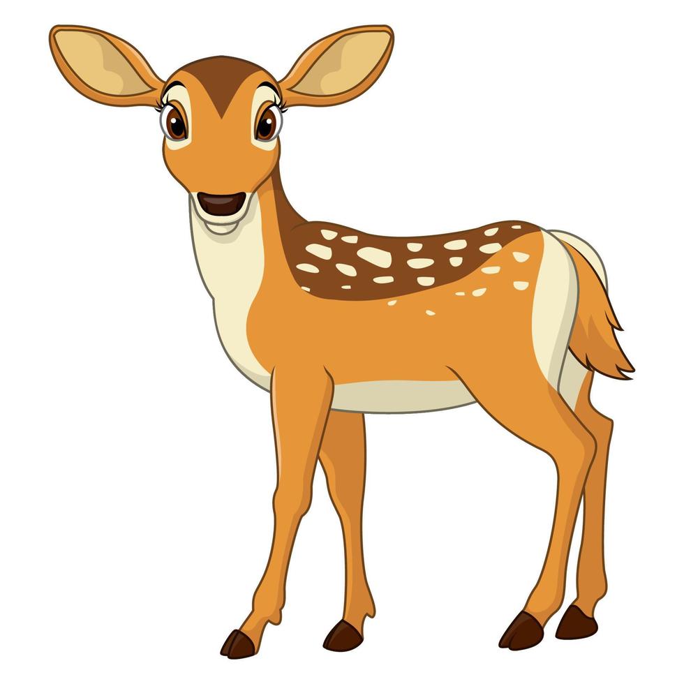 Cute deer cartoon vector