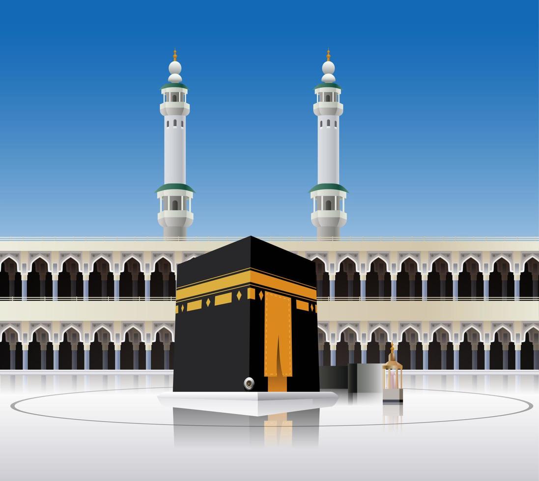 Kaaba Mecca Saudi Arabia vector
