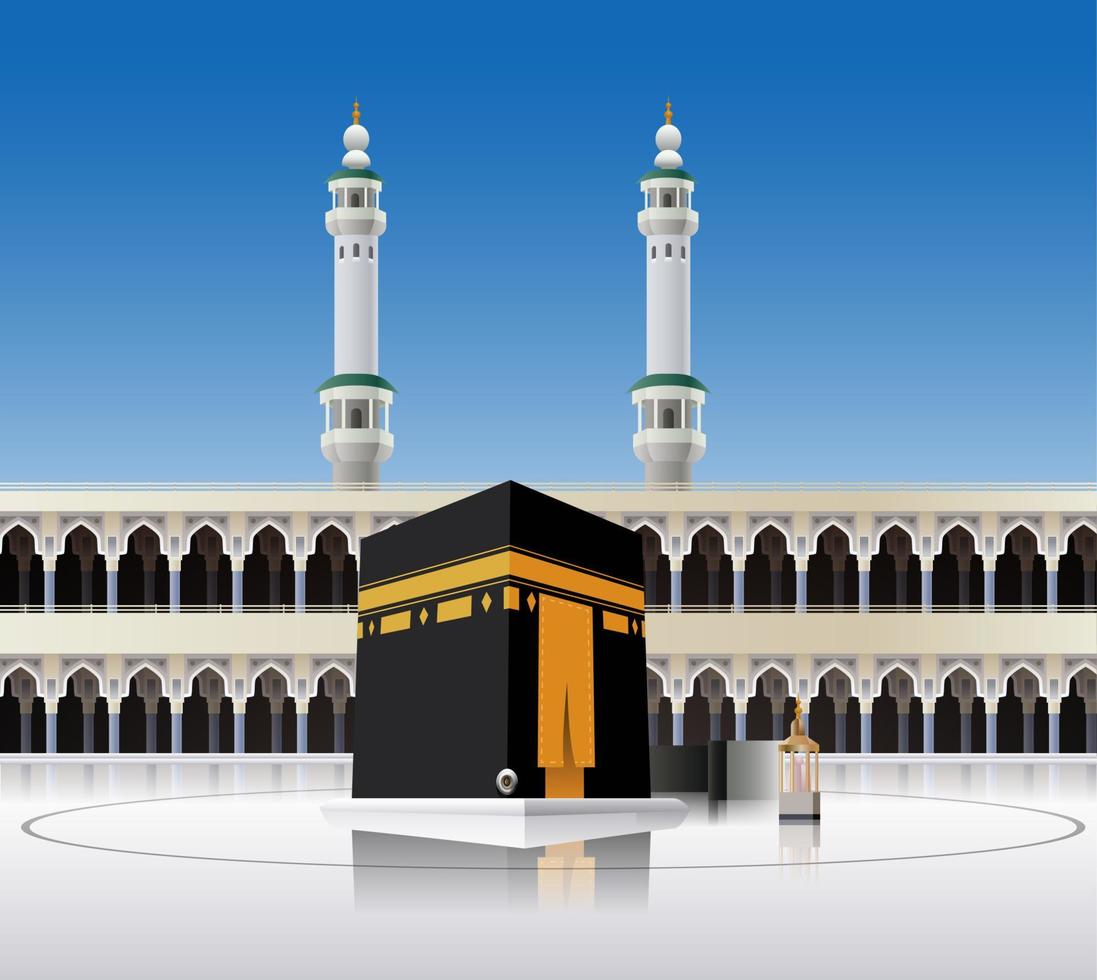 kaaba meca arabia saudita vector