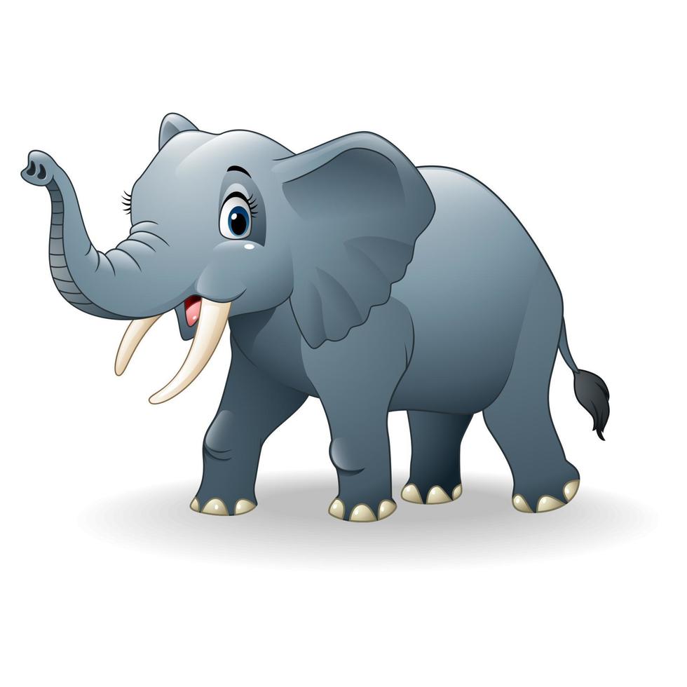 Happy elephant cartoon vector