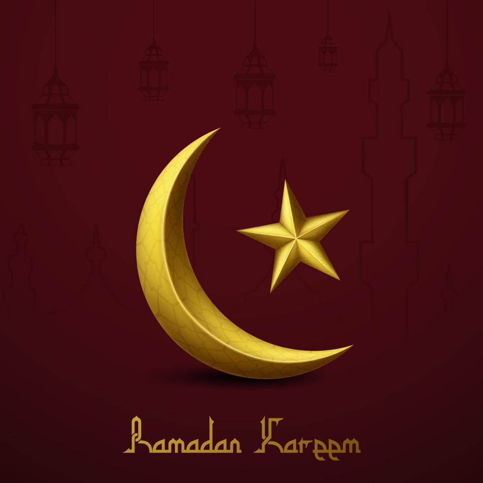 Ramadan Kareem greeting card background vector