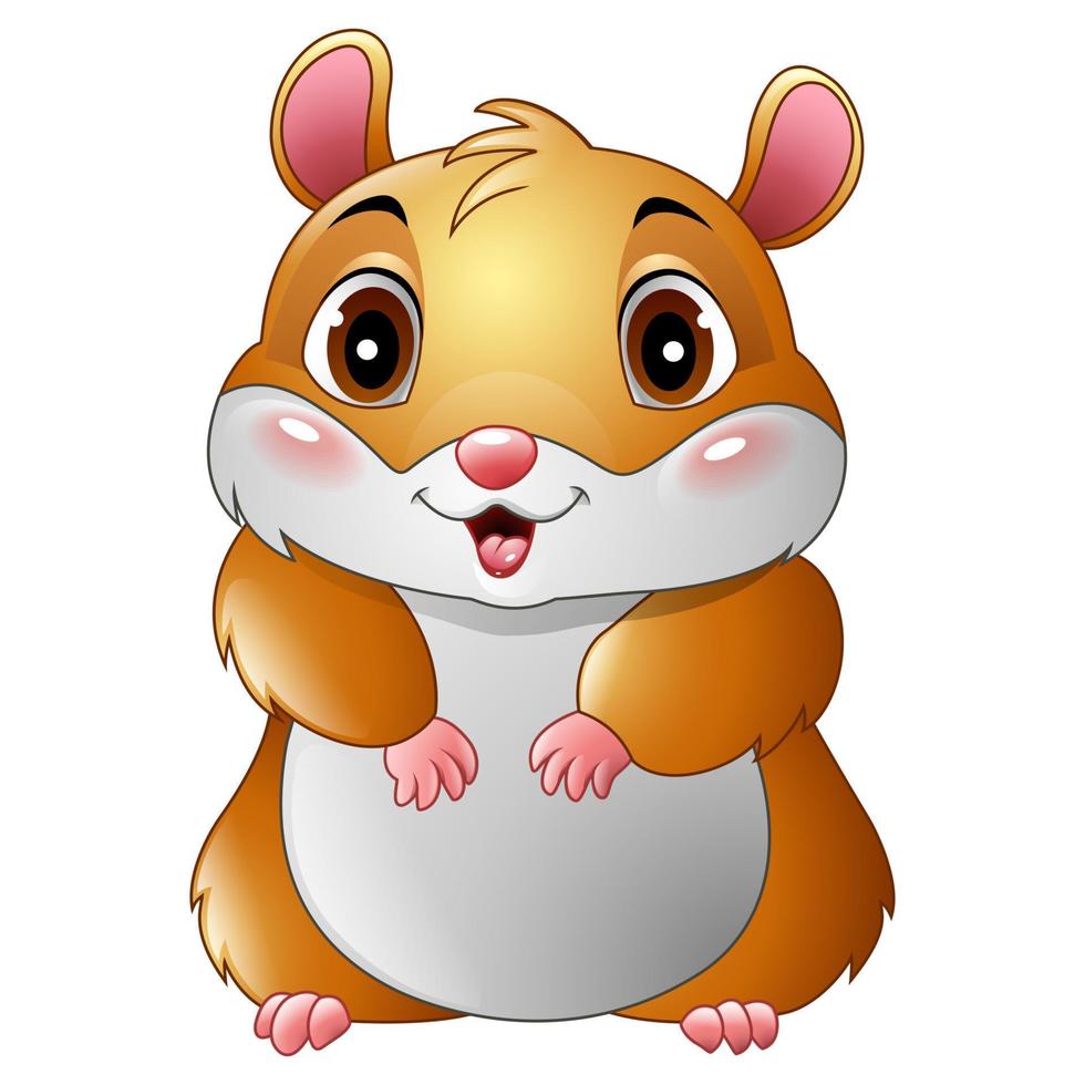 Cartoon smiling hamster vector