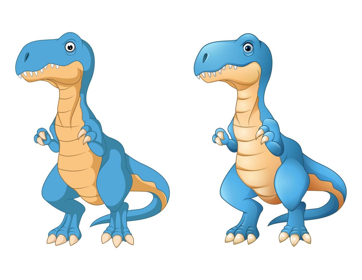 Cartoon tyrannosaurus standing on white background vector