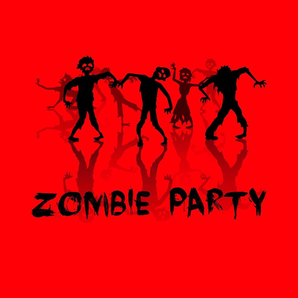 fondo de fiesta zombie vector