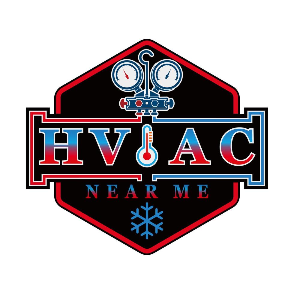 logotipo básico de rgb hvac vector