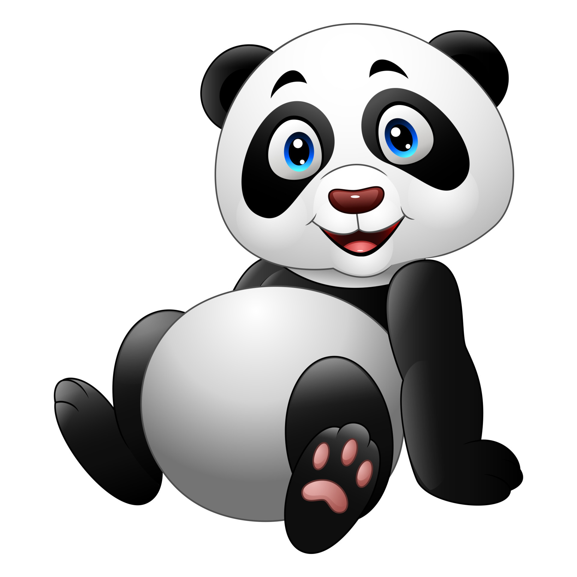 Cartoon funny panda sitting 12190052 Vector Art at Vecteezy Cartoon funny panda sitting 12190052 Vector Art at Vecteezy