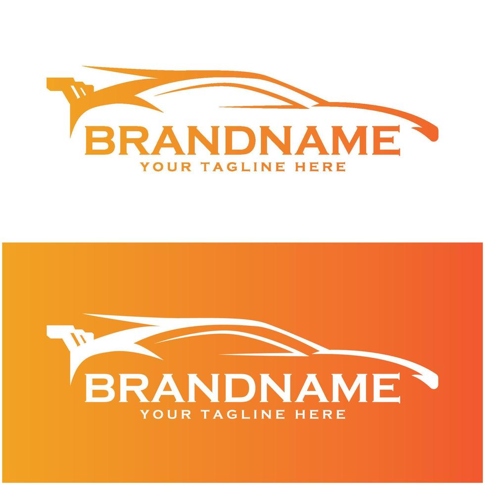 set of creative racing car logo with slogan template vector
