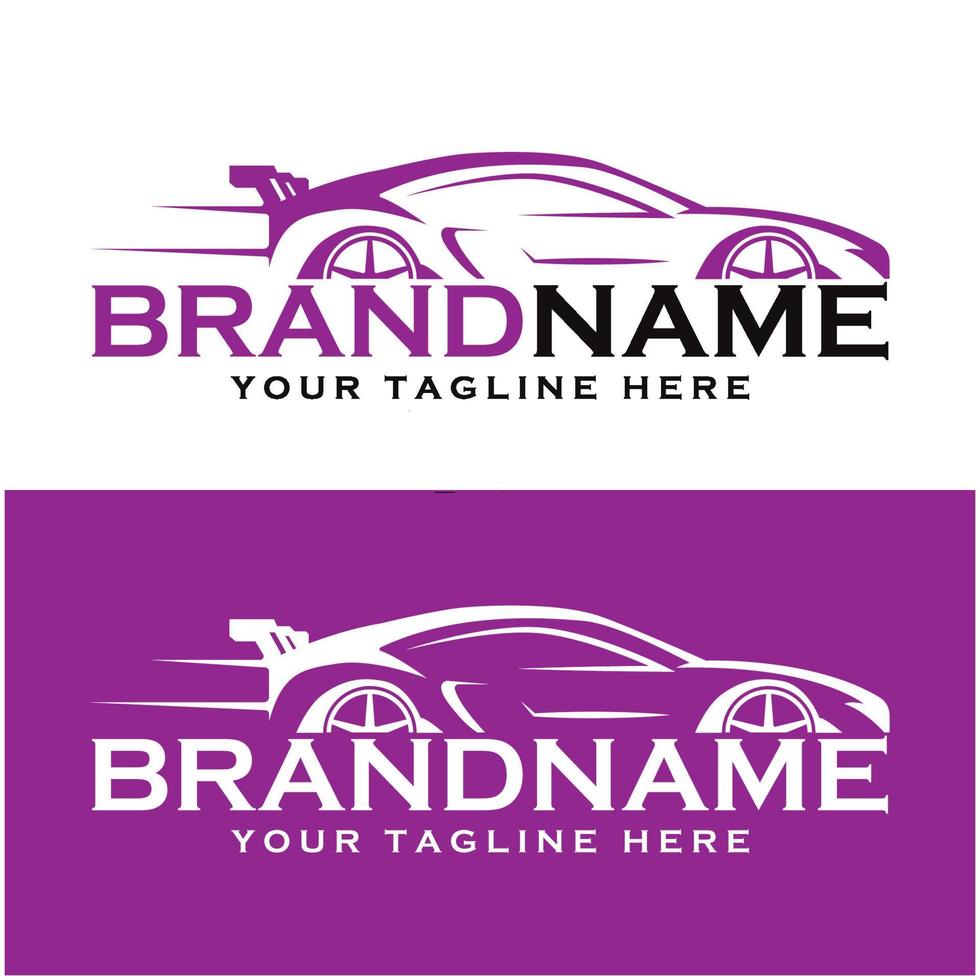 set of creative racing car logo with slogan template vector