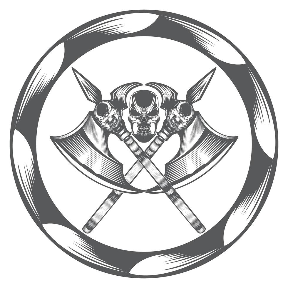 Axe on White Background. Vector illustration