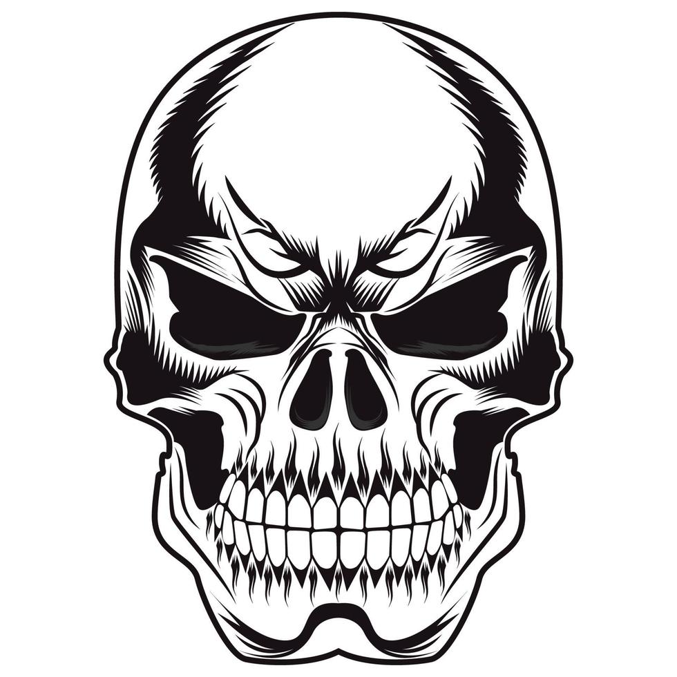 Cowboy Skull With Revolver and skull vector