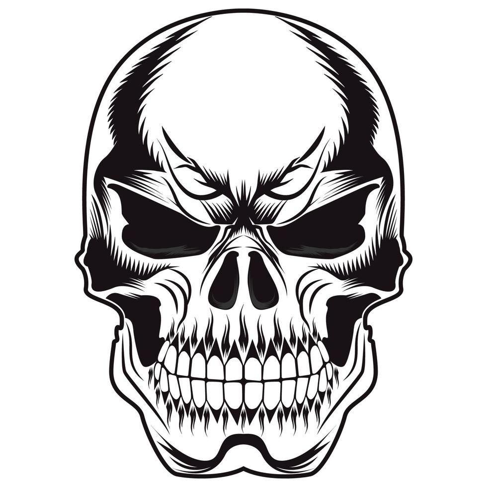 Cowboy Skull With Revolver and skull vector