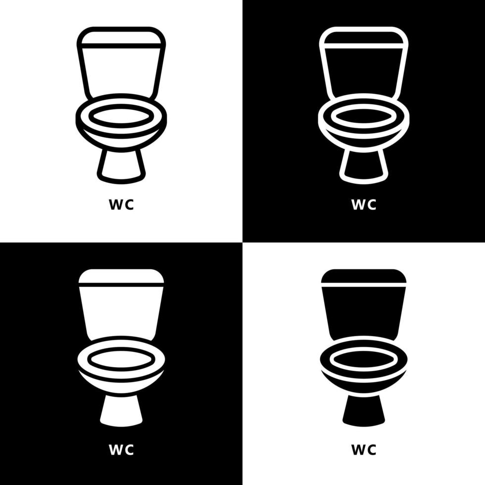 Lavatory Symbol Vector Logo. Toilet Icon Cartoon