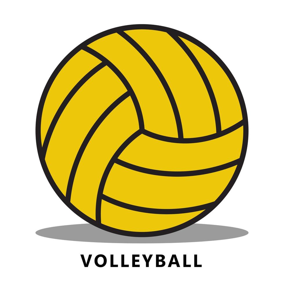 dibujos animados de icono de voleibol. vector de símbolo de deporte de voleibol