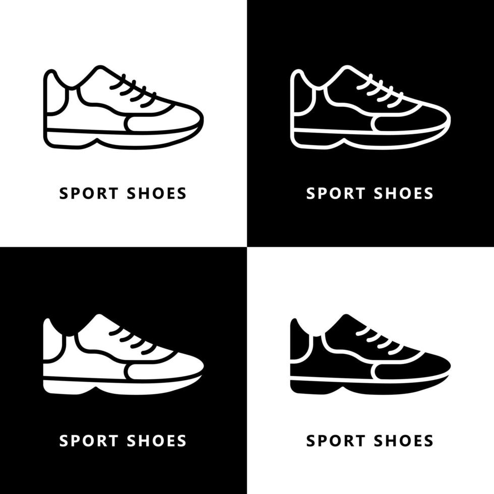 Sport Shoes Sport Icon Cartoon. Running Footwear Symbol Vector Logo