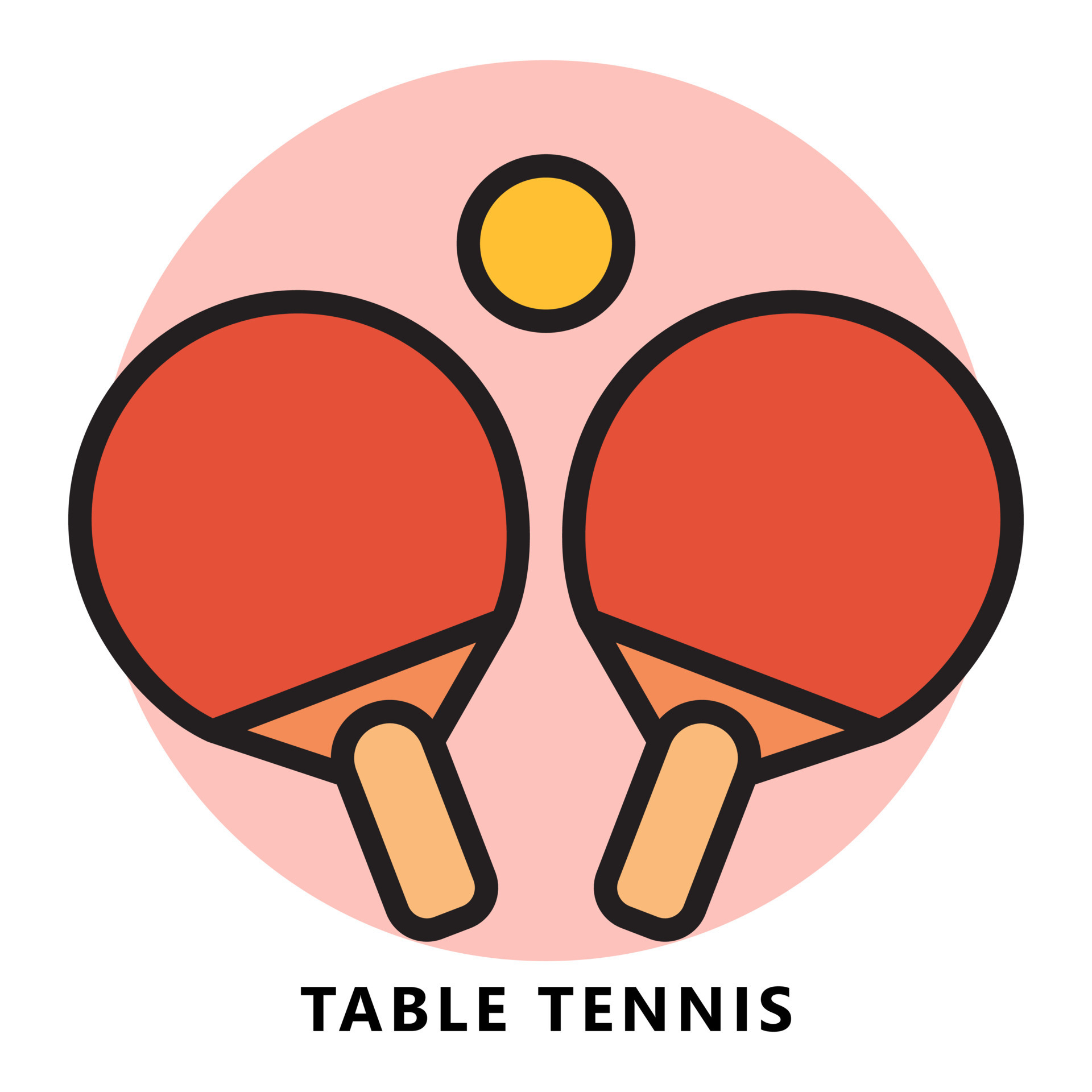 Pingpong Sport Icon Cartoon. Table Tennis Symbol Vector 12190573 Vector Art  at Vecteezy