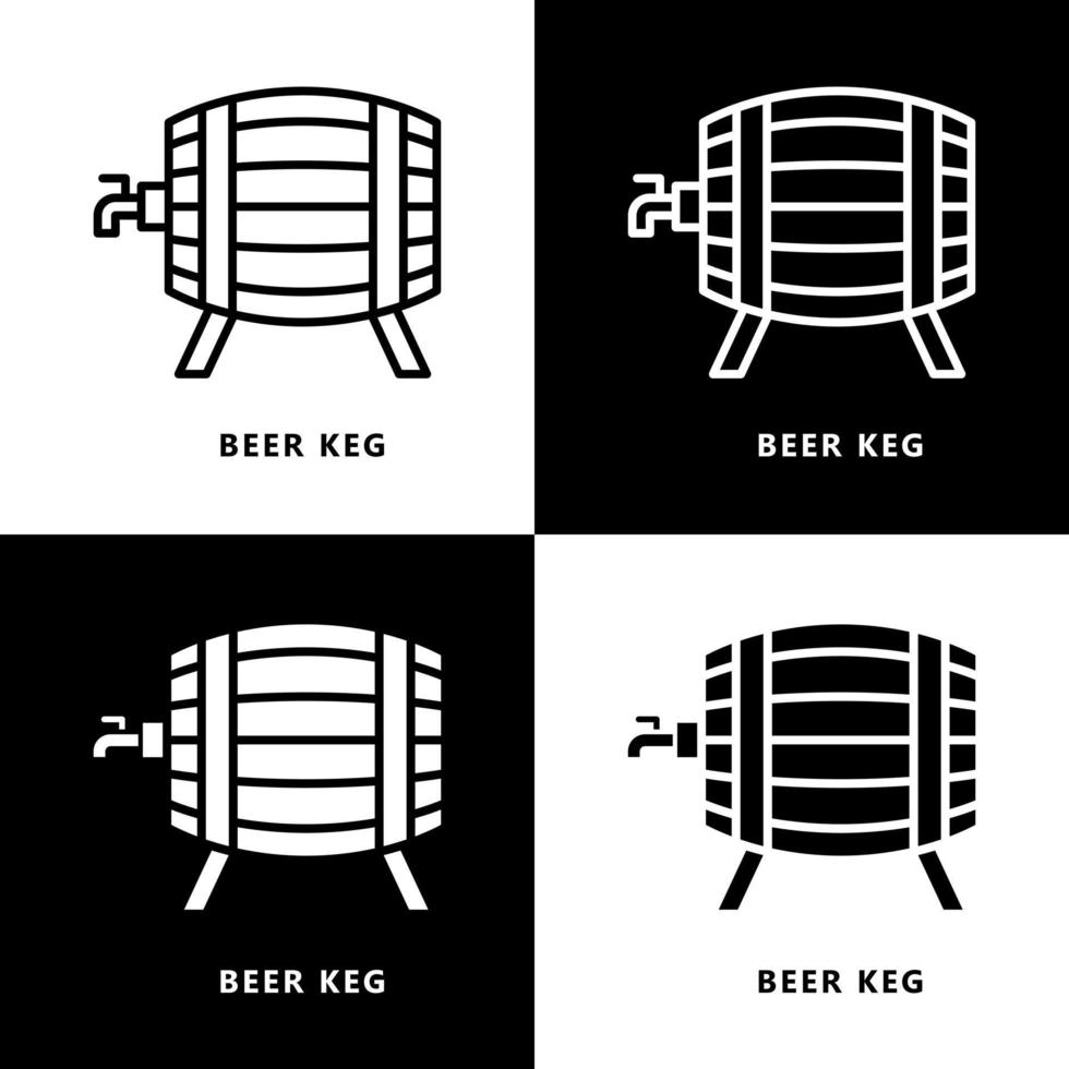 Beer Keg Icon Cartoon. Drum Barrel Beer Symbol Vector Logo 12190583