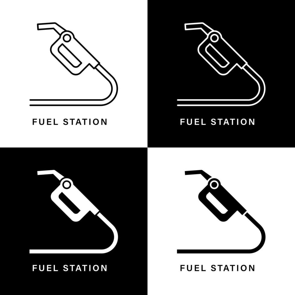 Pump Fuel Icon Cartoon. Station Gasoline Symbol Vector Logo