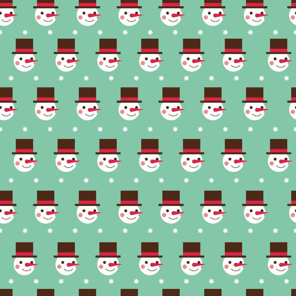 Snowman Seamless Pattern vector