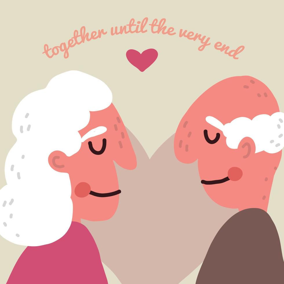 Old Couple Doodle vector