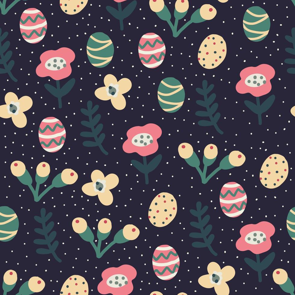 Dark Easter Seamless Pattern vector