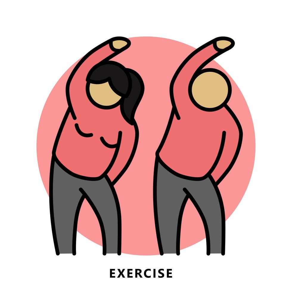 Yoga and Workout Icon Symbol. Exercise Sport fitness Logo Vector