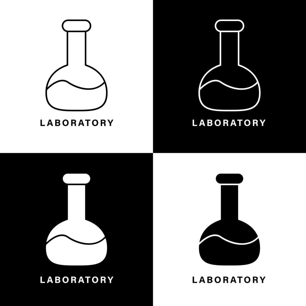 caricatura de icono de líquido químico. logotipo de vector de símbolo de laboratorio