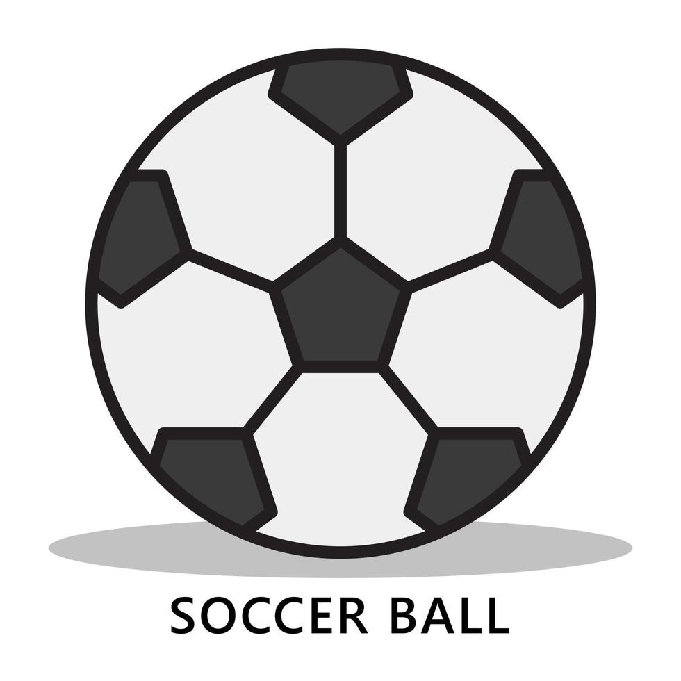 dibujos animados de icono de balón de fútbol. vector de símbolo de bola